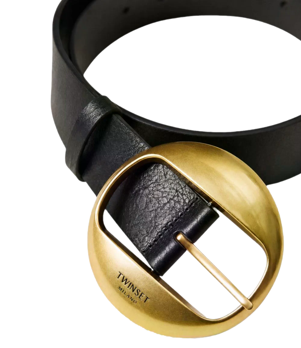 Twinset Cintura Pelle Nero Donna