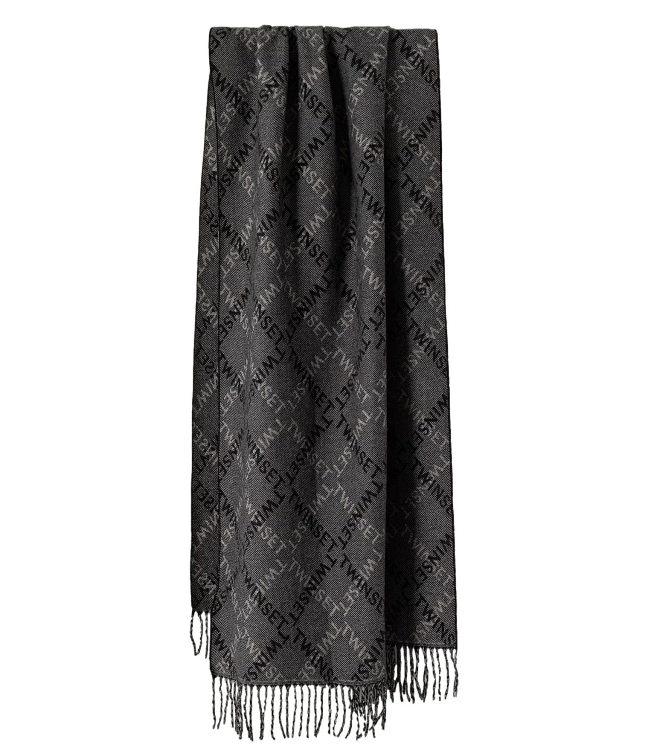 Twinset Sciarpa Jacquard Nero Donna