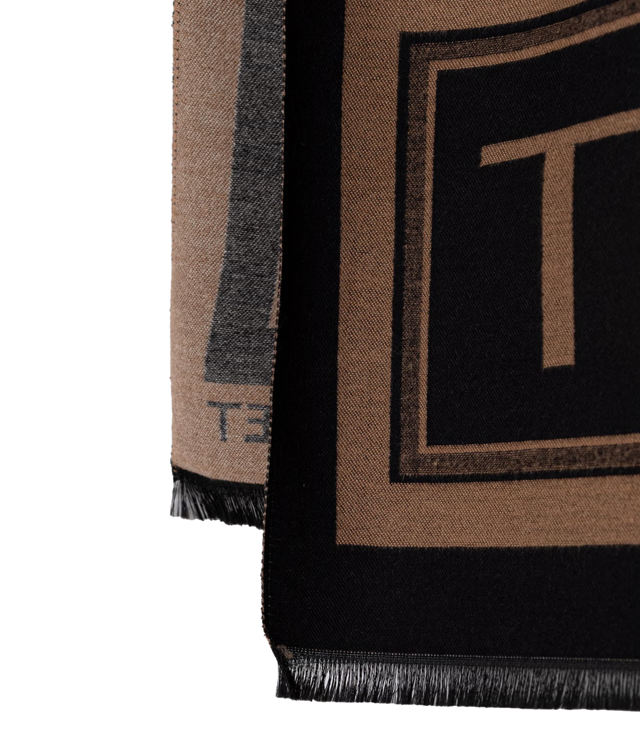 Twinset Stola Jacquard Lettering Nero Donna