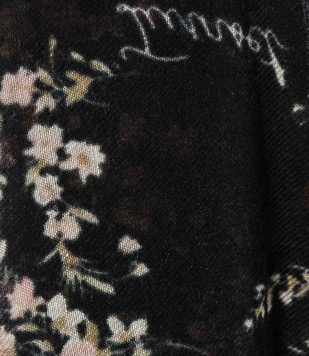 Twinset Stola Tessuto Stampato Little Flowers/Black Rose Donna