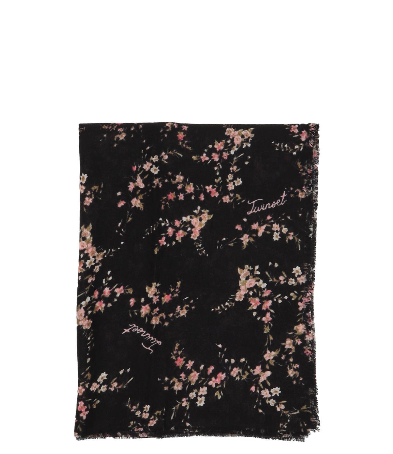 Twinset Stola Tessuto Stampato Little Flowers/Black Rose Donna