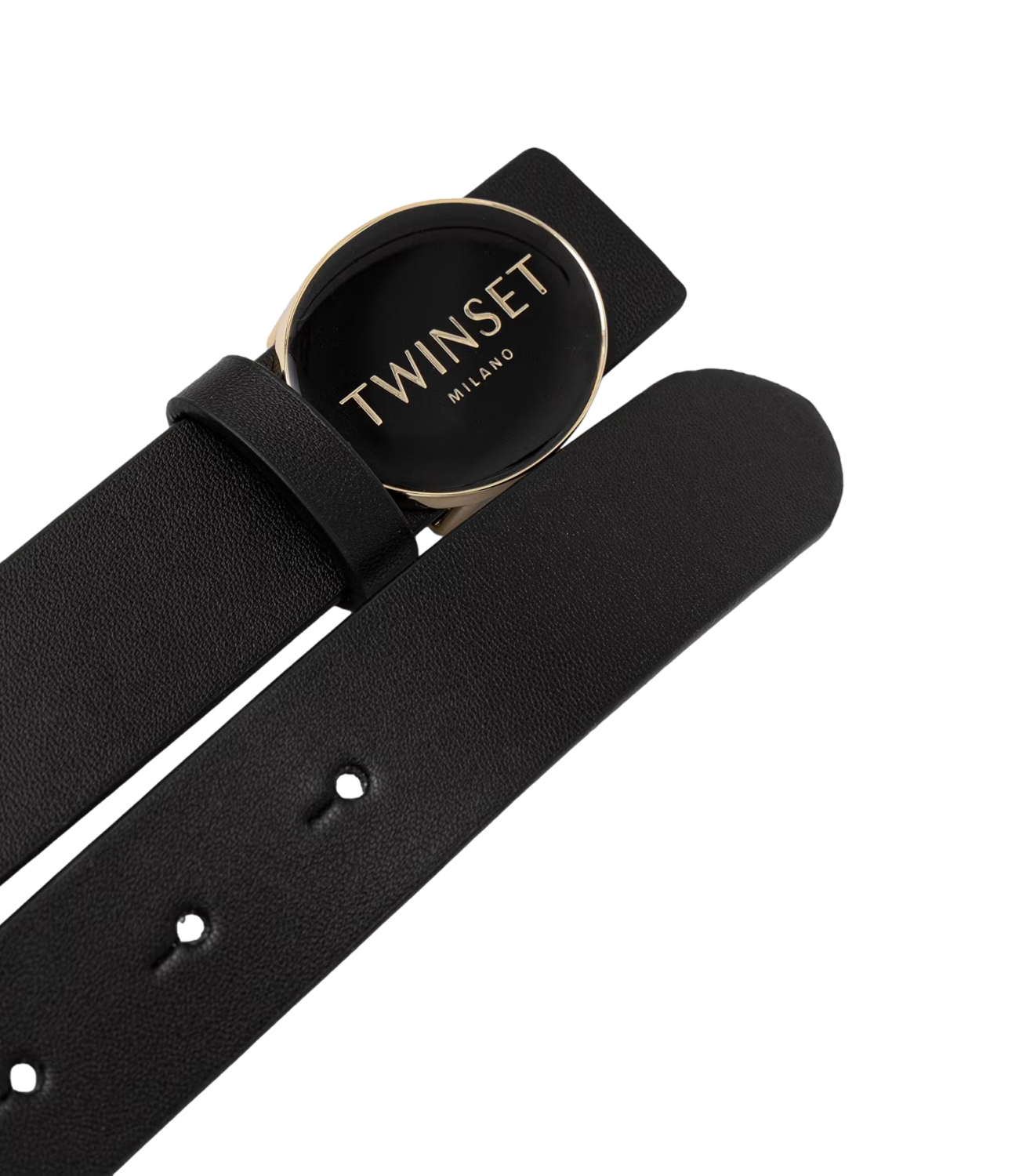 Twinset Cintura Fibbia Smaltata Nero Donna