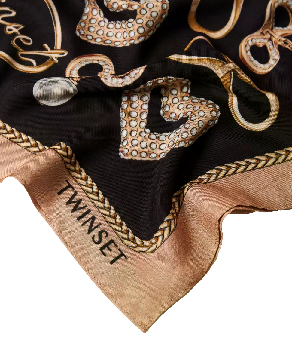 Twinset Kefia Tessuto St.Bijoux Nero Donna
