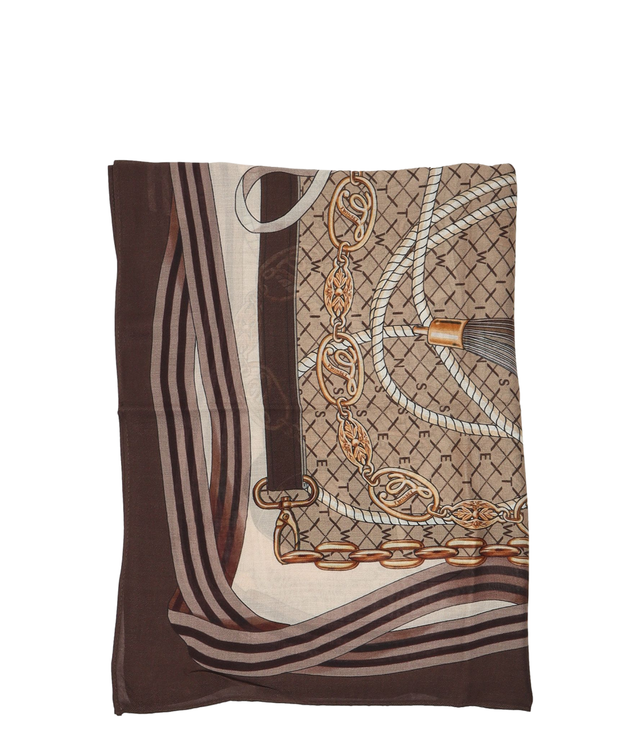 Twinset Kefia Stampa Catene St.Chain Tobaco Donna