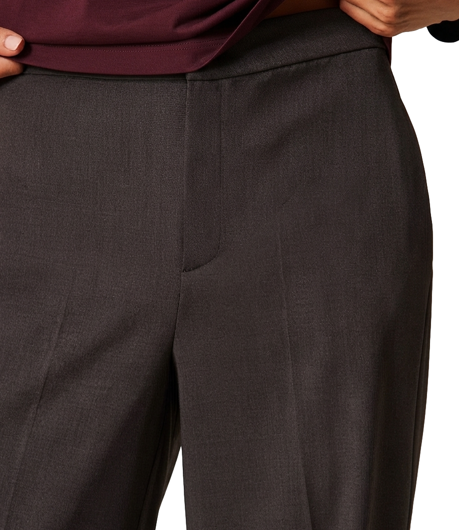 Twinset Pantalone Palazzo Grigio Antracite Melange Donna