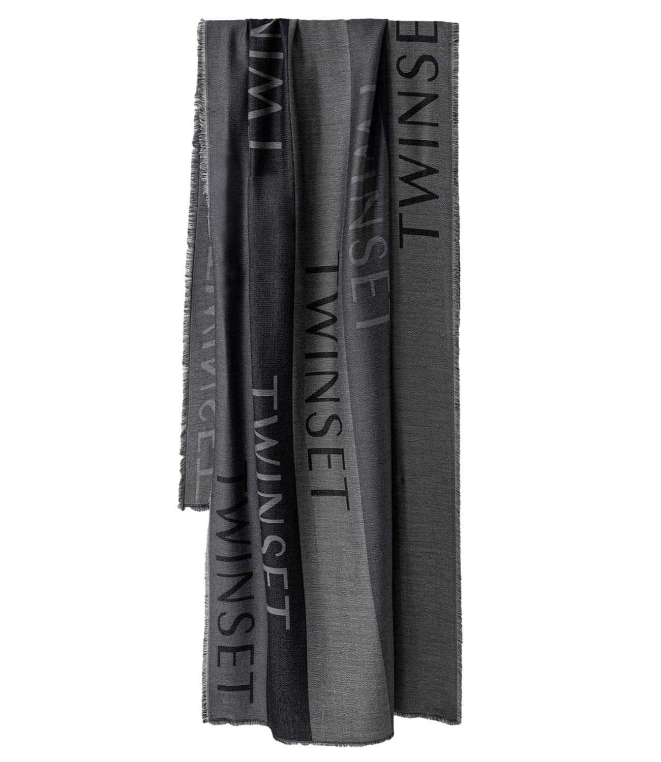 Twinset Sciarpa Jacquard Lurex Nero Donna