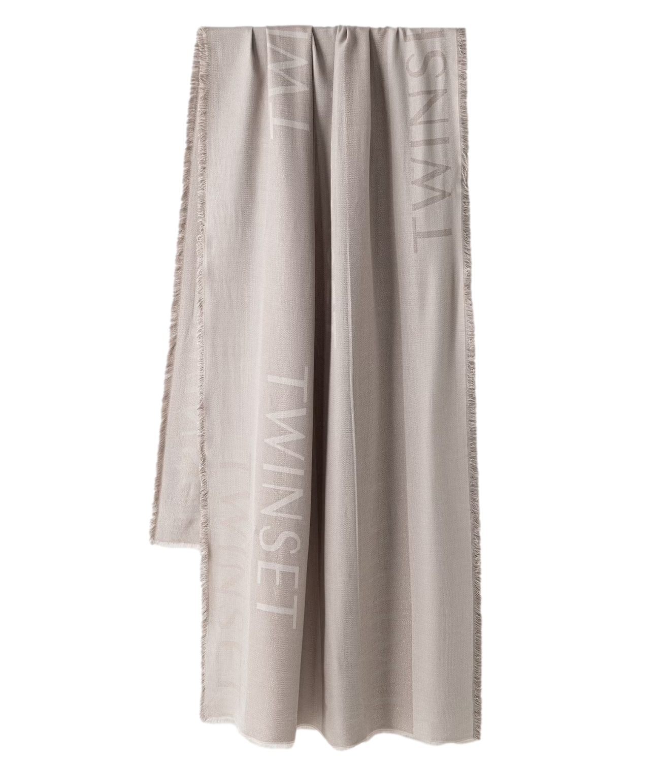 Twinset Sciarpa Jacquard Lurex Mastice Donna