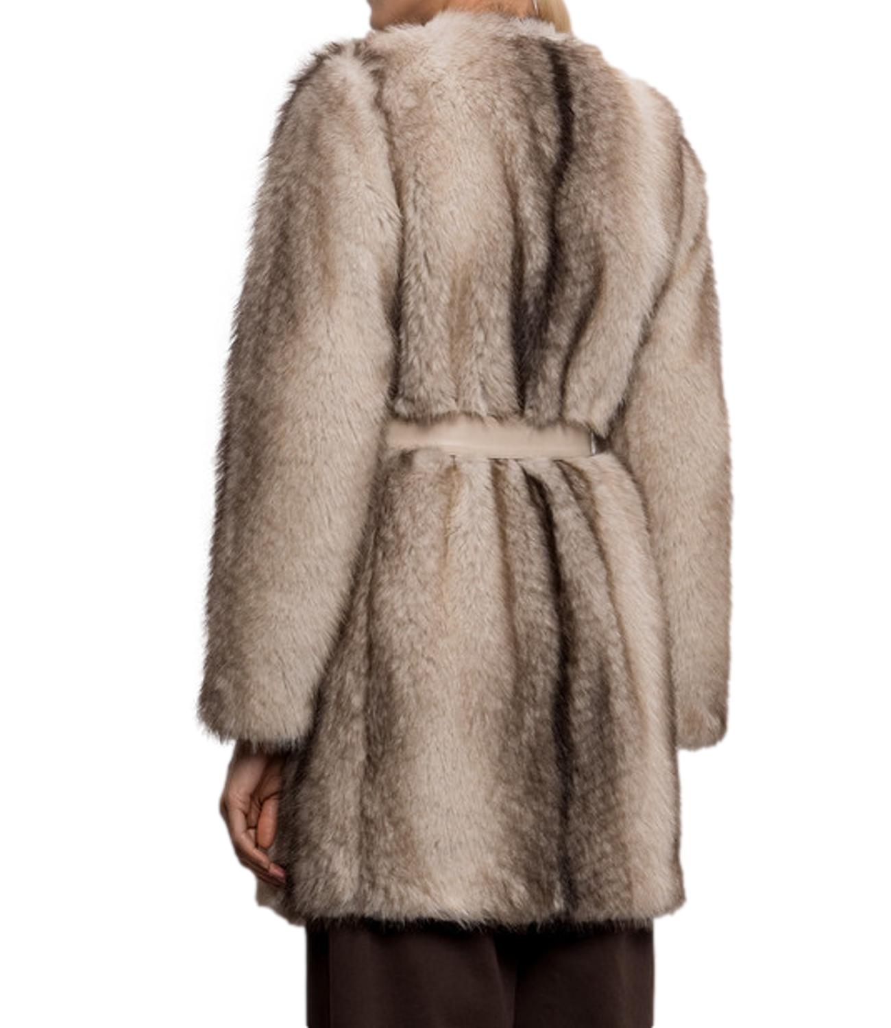 Cappotto A Fibra Lunga C/Cintura Spalmata
