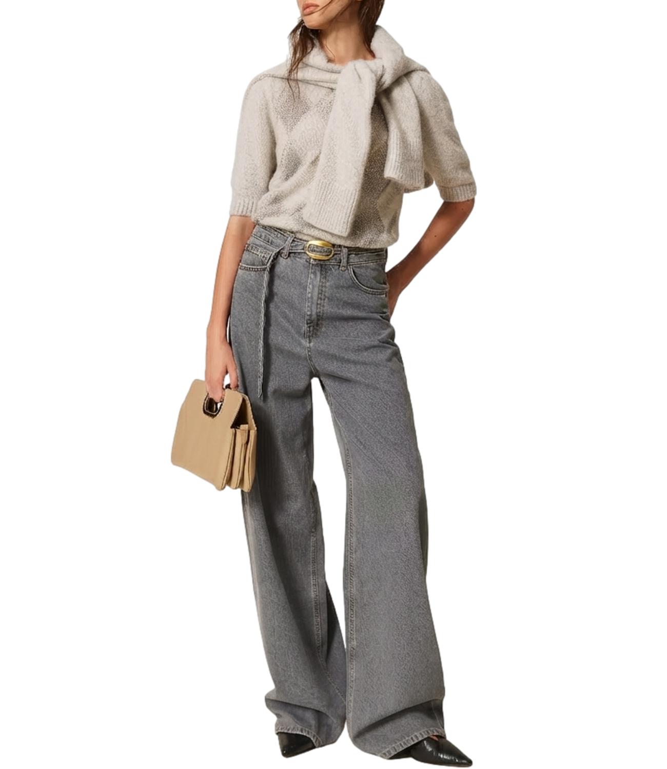 Twinset Jeans Denim C/Cintura Grigio Donna
