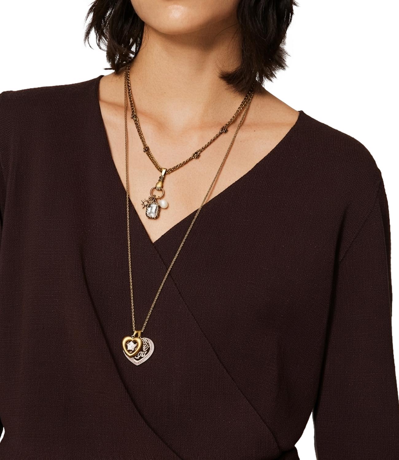 Twinset Maglia Incrociata Coffee Chocolate Donna