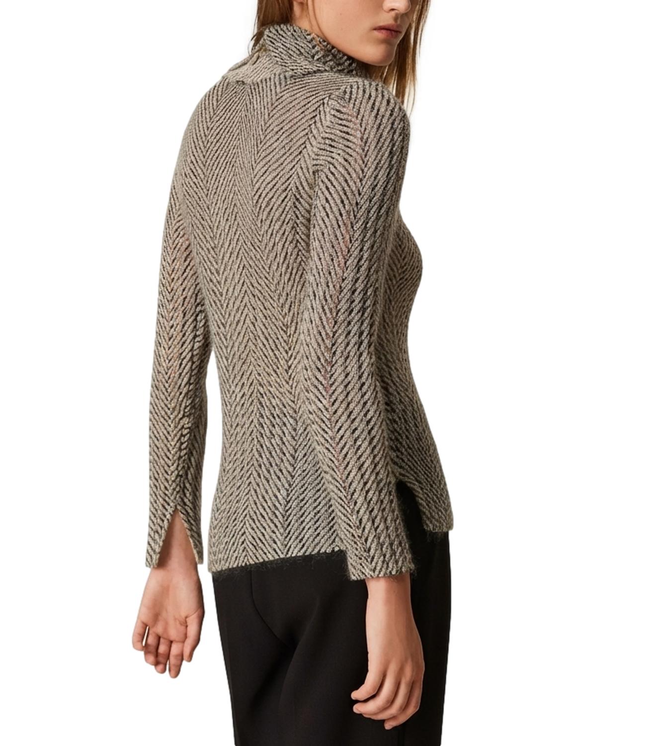 Twinset Dolcevita Bic.Geometric black/Avorio Lurex Donna