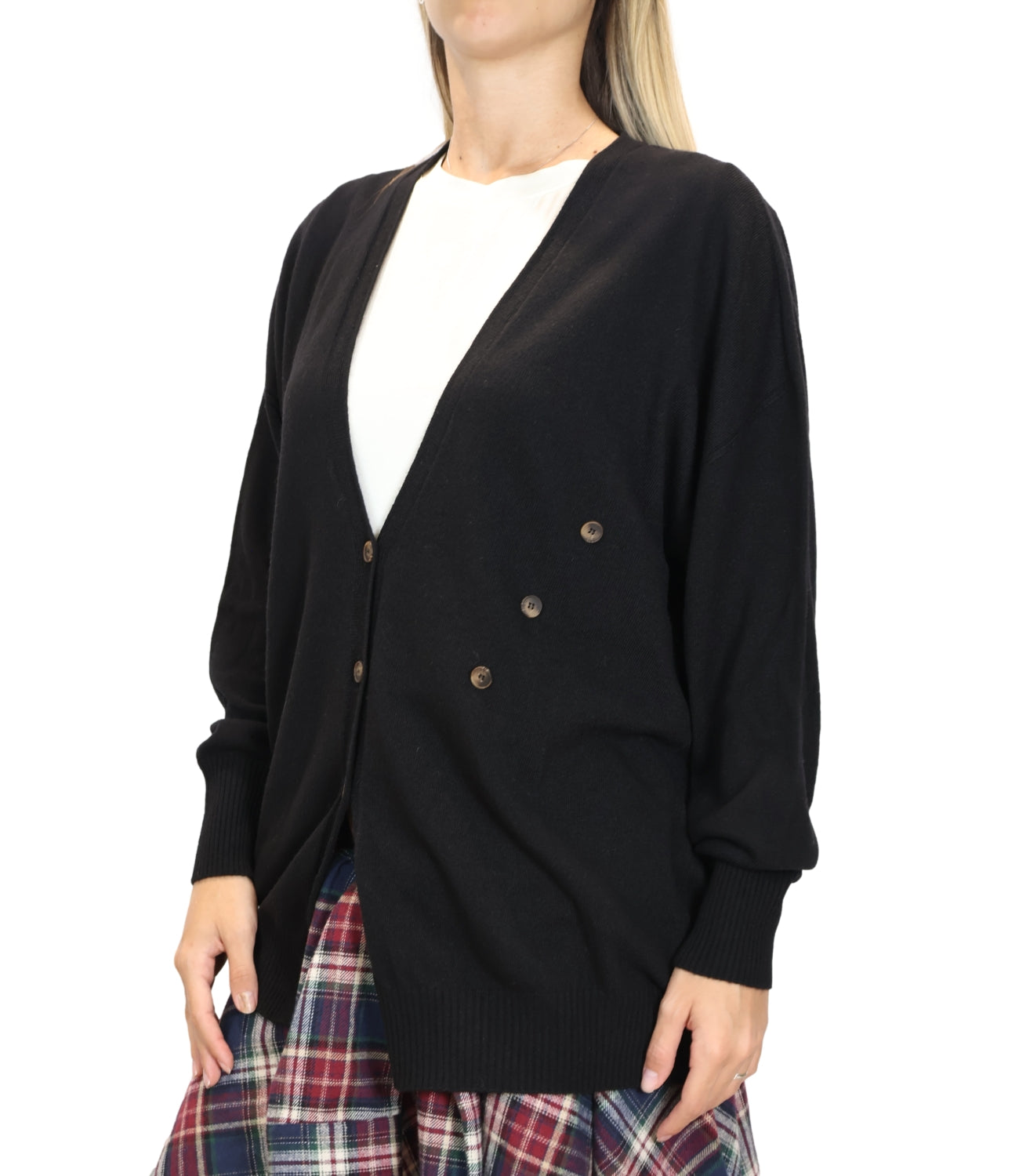 Vicolo Cardigan Nero Donna