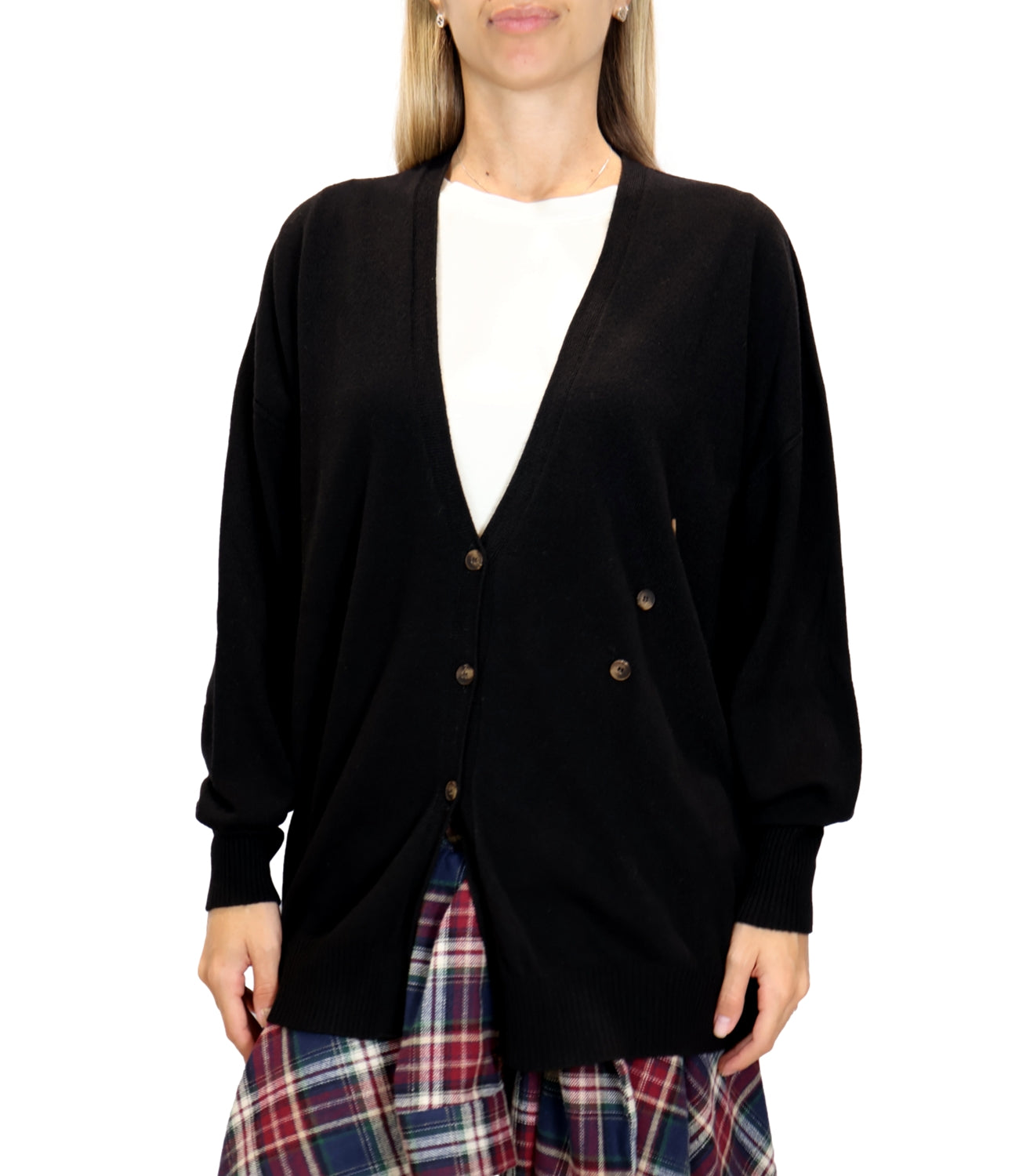 Vicolo Cardigan Nero Donna