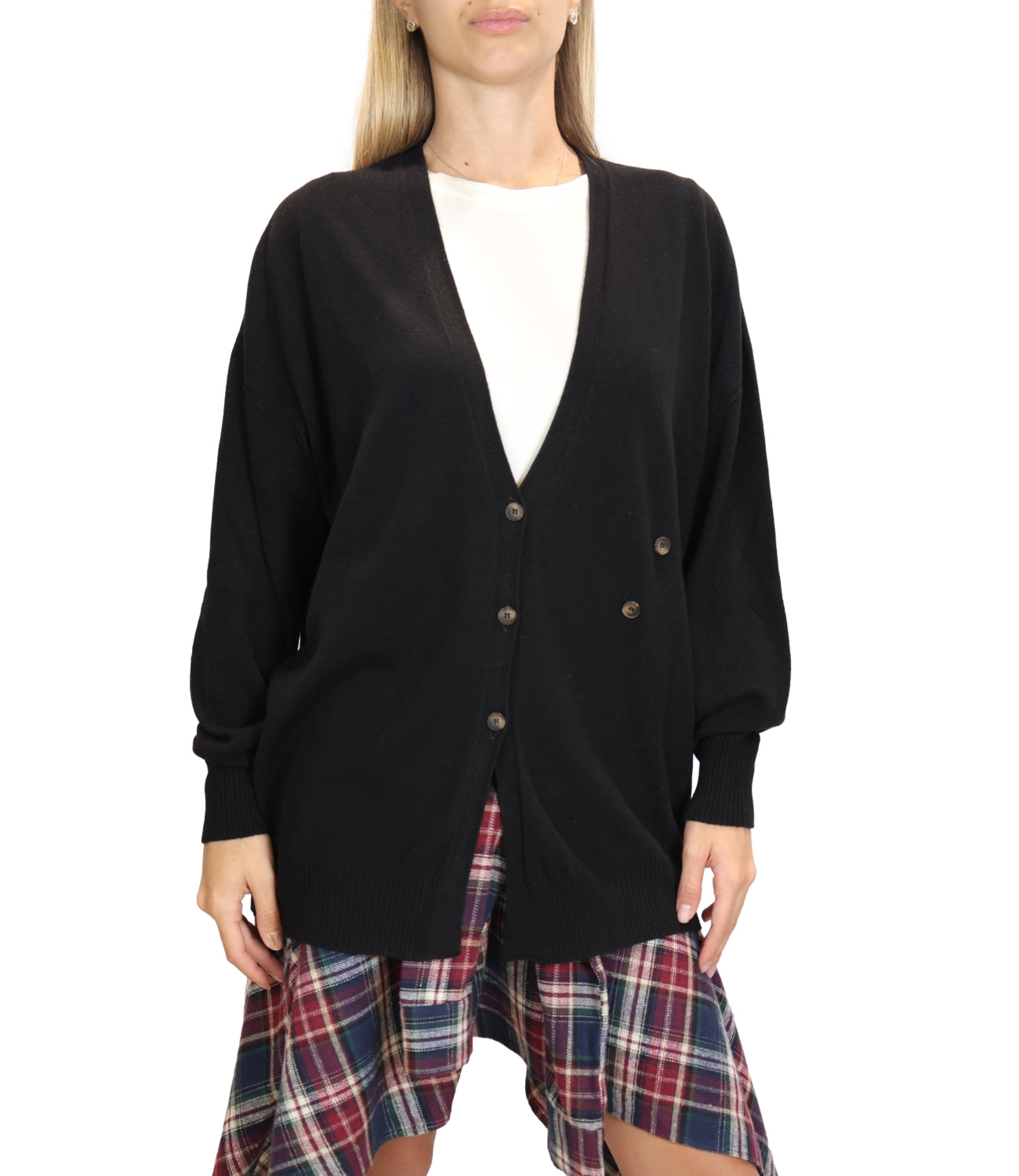 Vicolo Cardigan Nero Donna