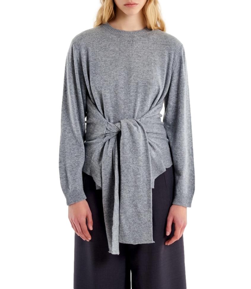Vicolo Maglia Nodo Grigio Donna