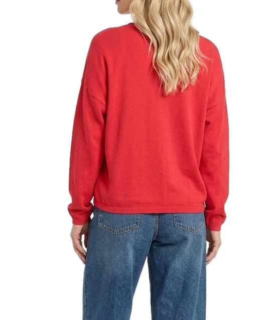 Vicolo Cardigan Rosso Donna