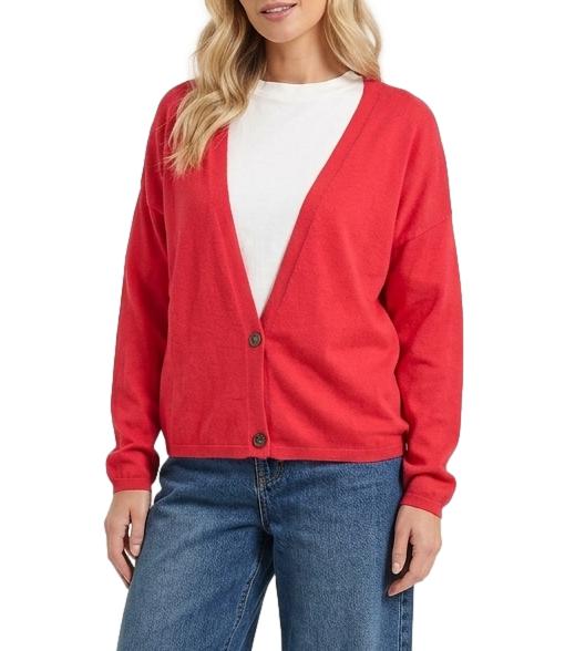 Vicolo Cardigan Rosso Donna