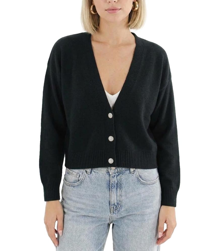 Vicolo Cardigan Nero Donna