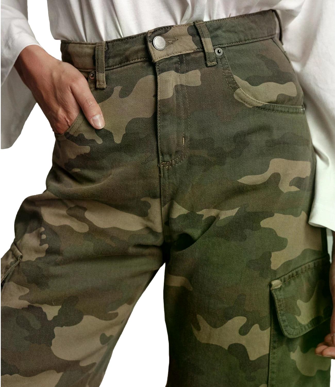 Vicolo Pantalone Camouflage Militare Donna