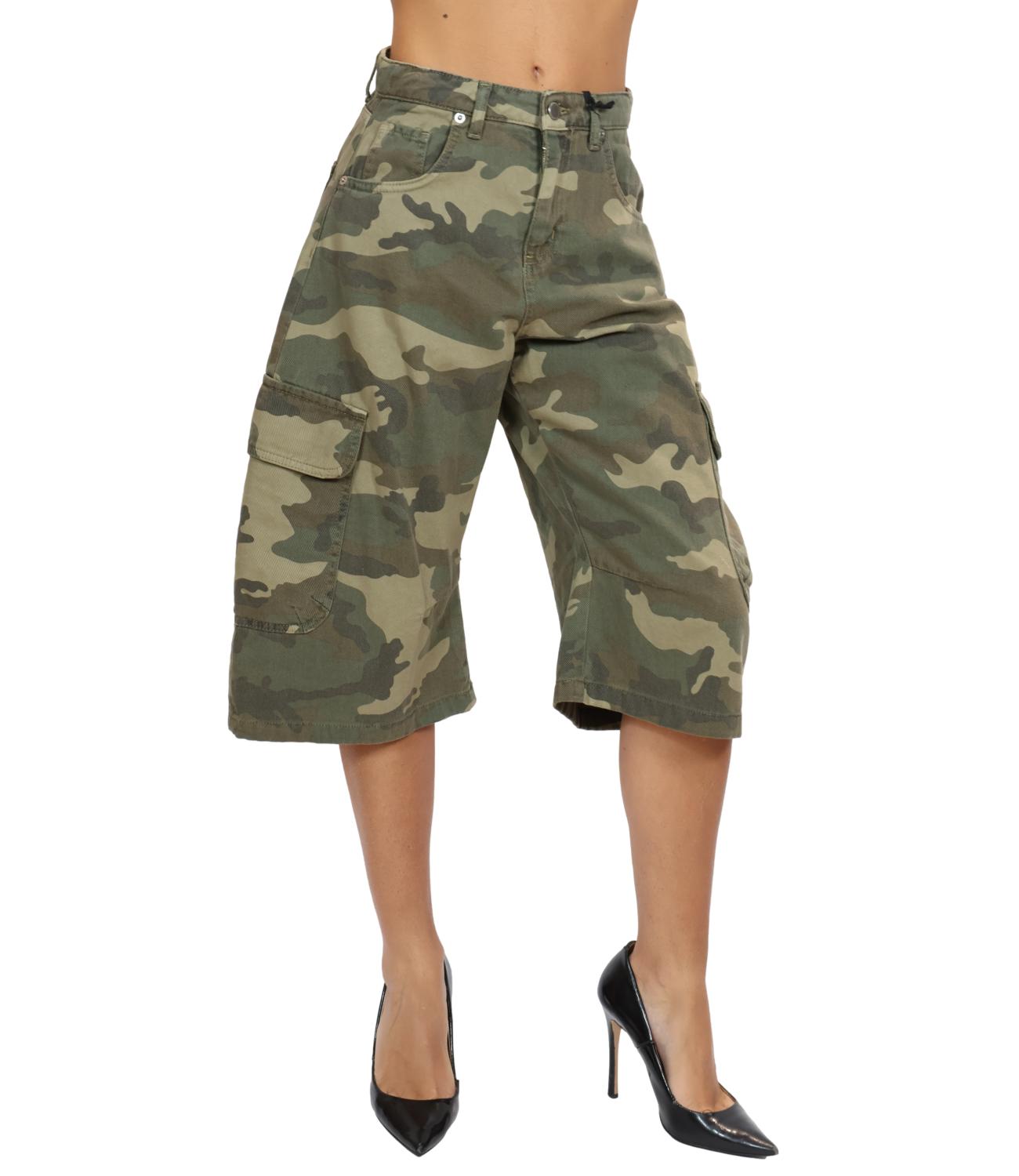 Vicolo Pantalone Camouflage Militare Donna