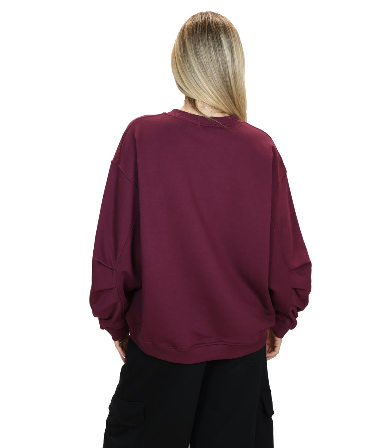 Vicolo Felpa Borgogna Donna