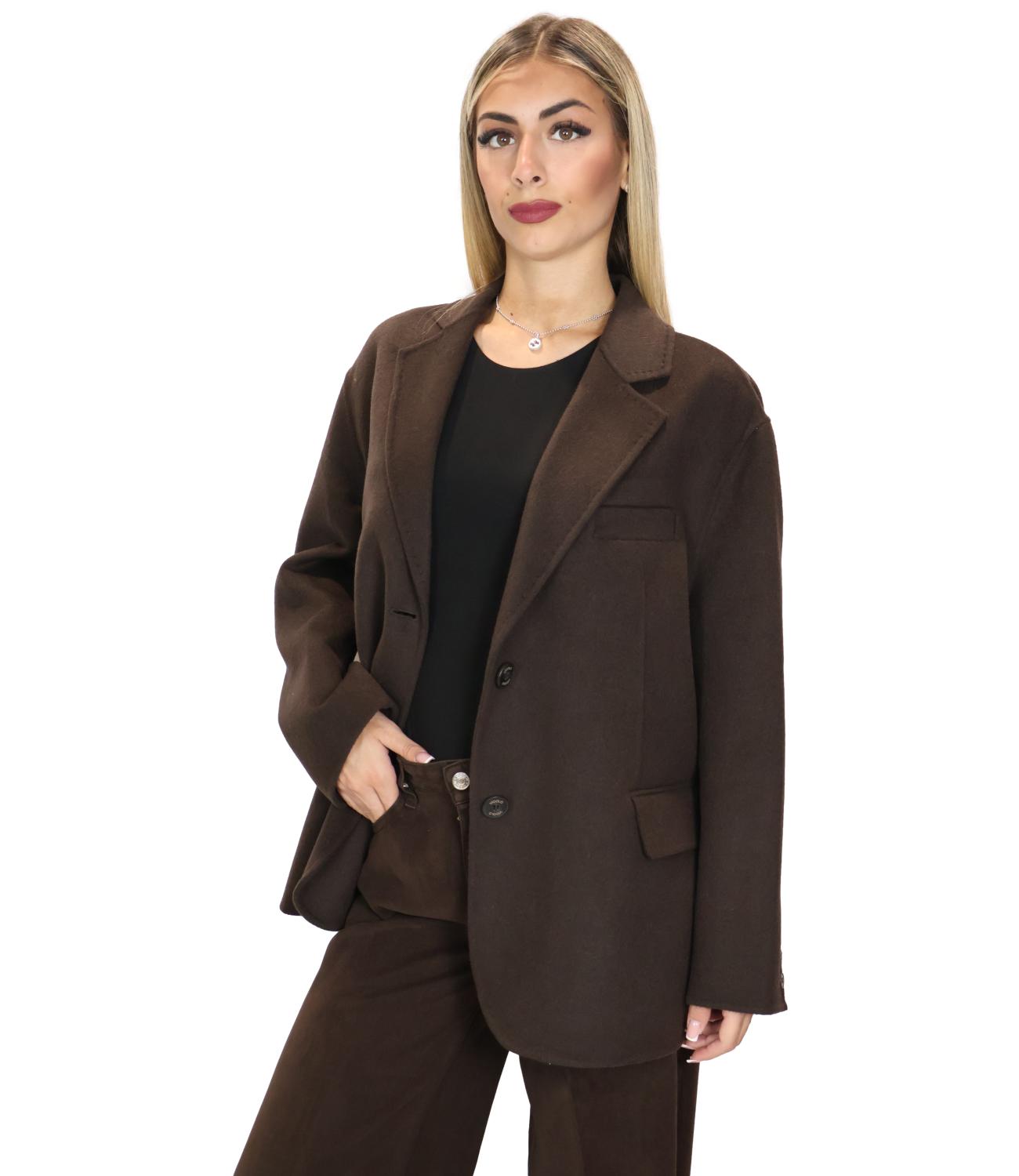 Vicolo Cappotto Marrone Fondente Donna