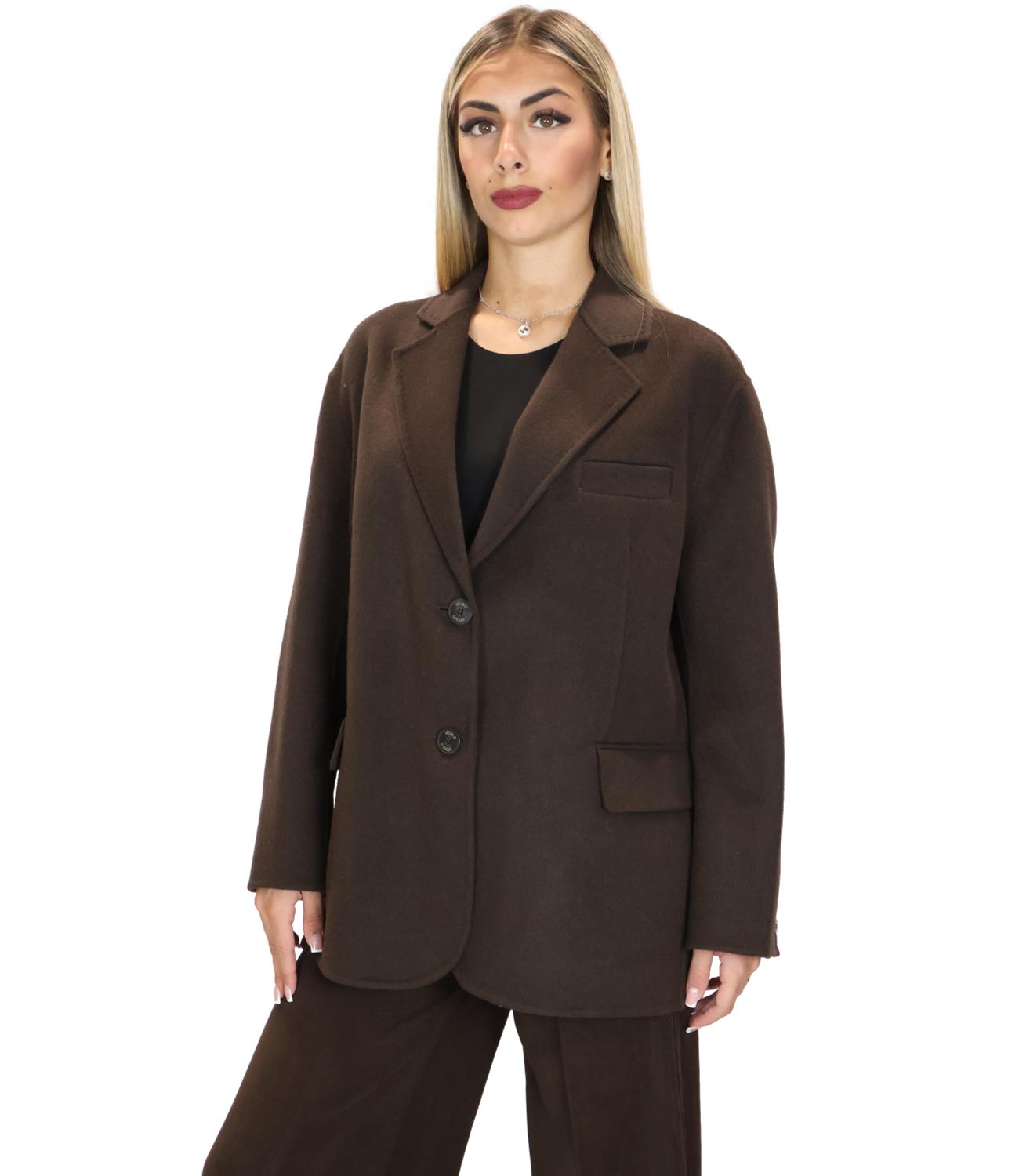 Vicolo Cappotto Marrone Fondente Donna