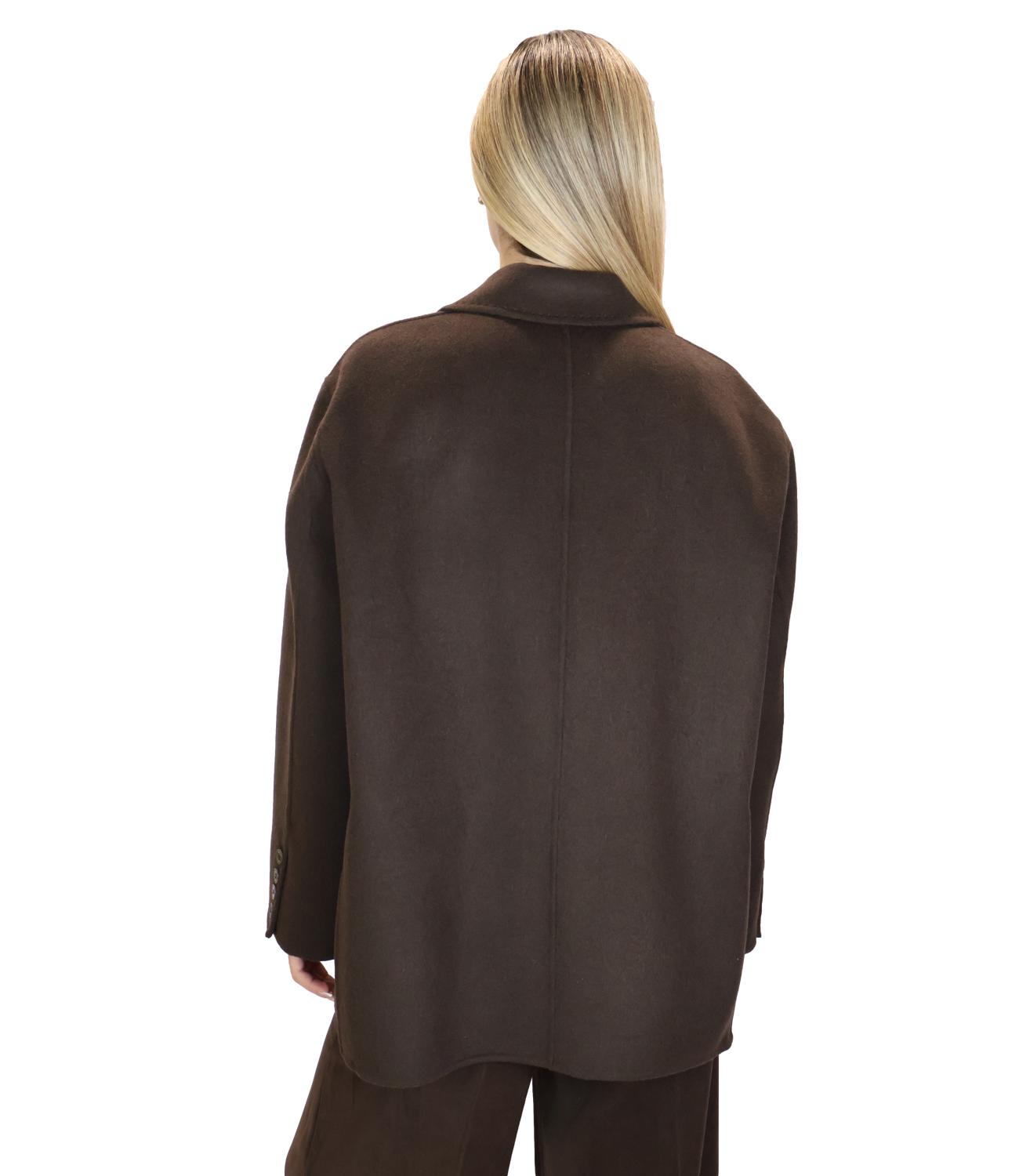 Vicolo Cappotto Marrone Fondente Donna