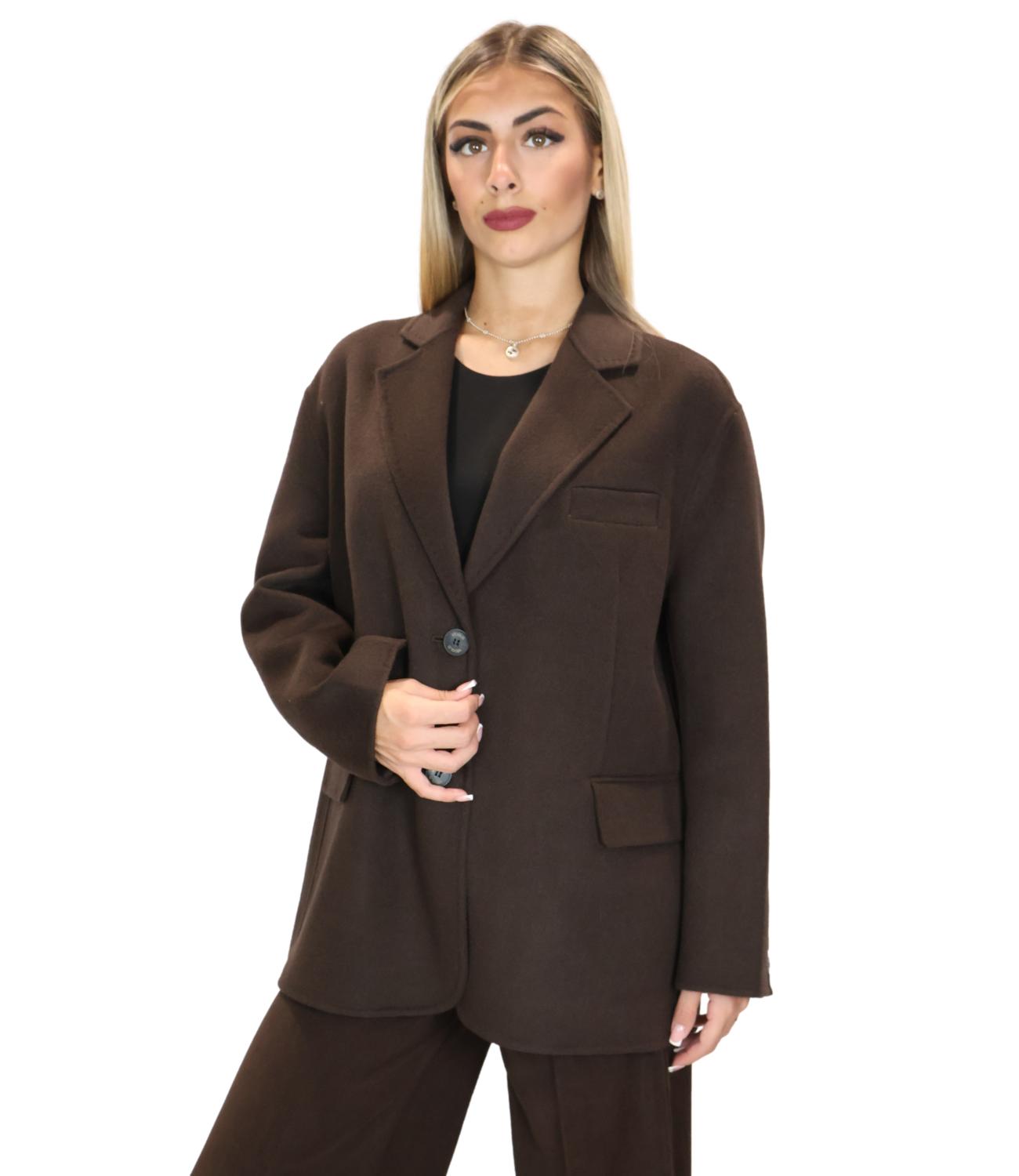 Vicolo Cappotto Marrone Fondente Donna