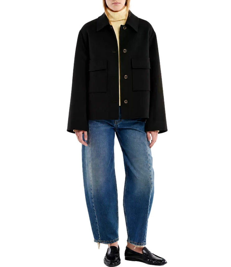 Vicolo Cappotto Boxy Nero Donna