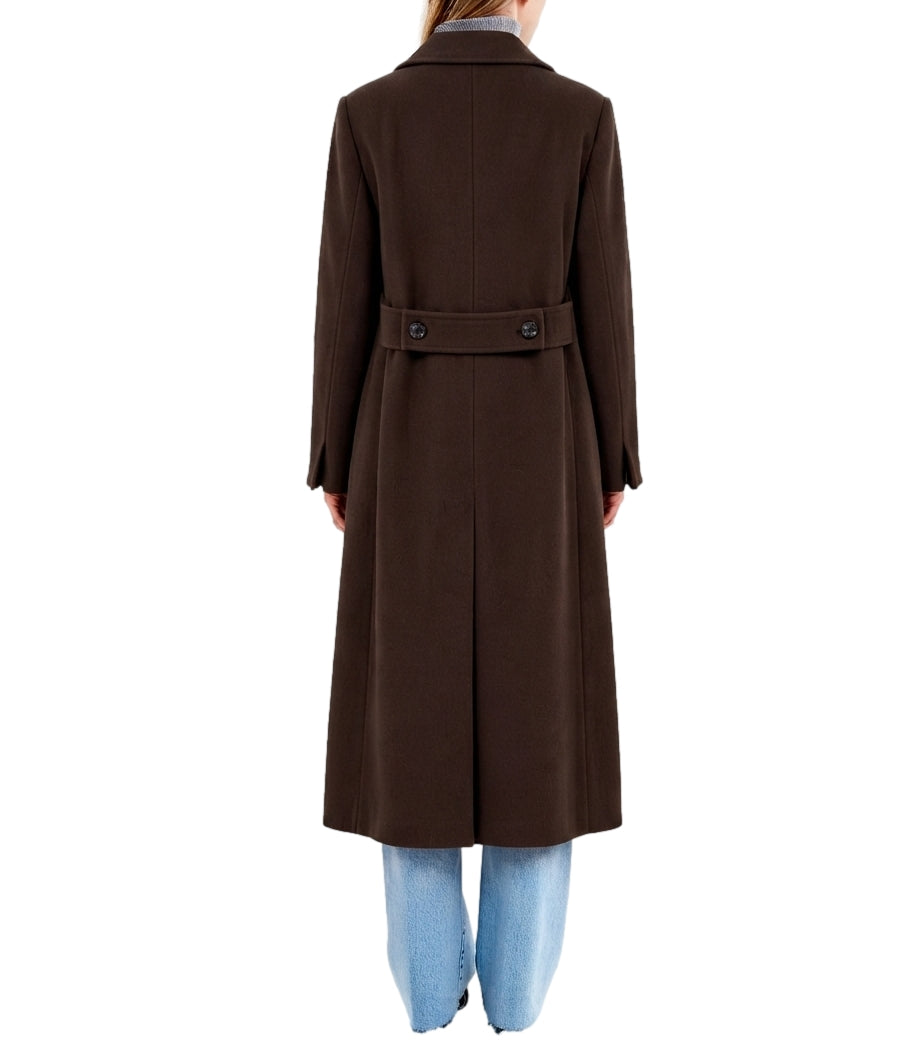 Vicolo Cappotto Lungo Fondente Donna