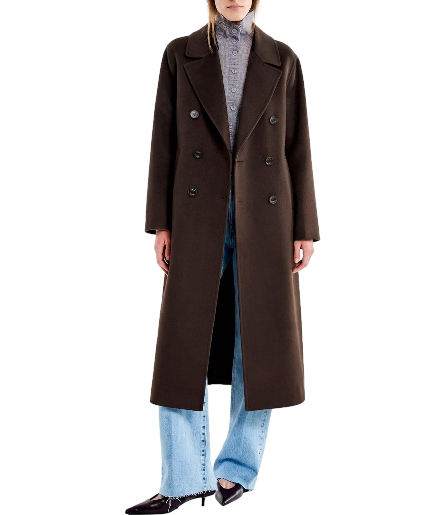 Vicolo Cappotto Lungo Fondente Donna
