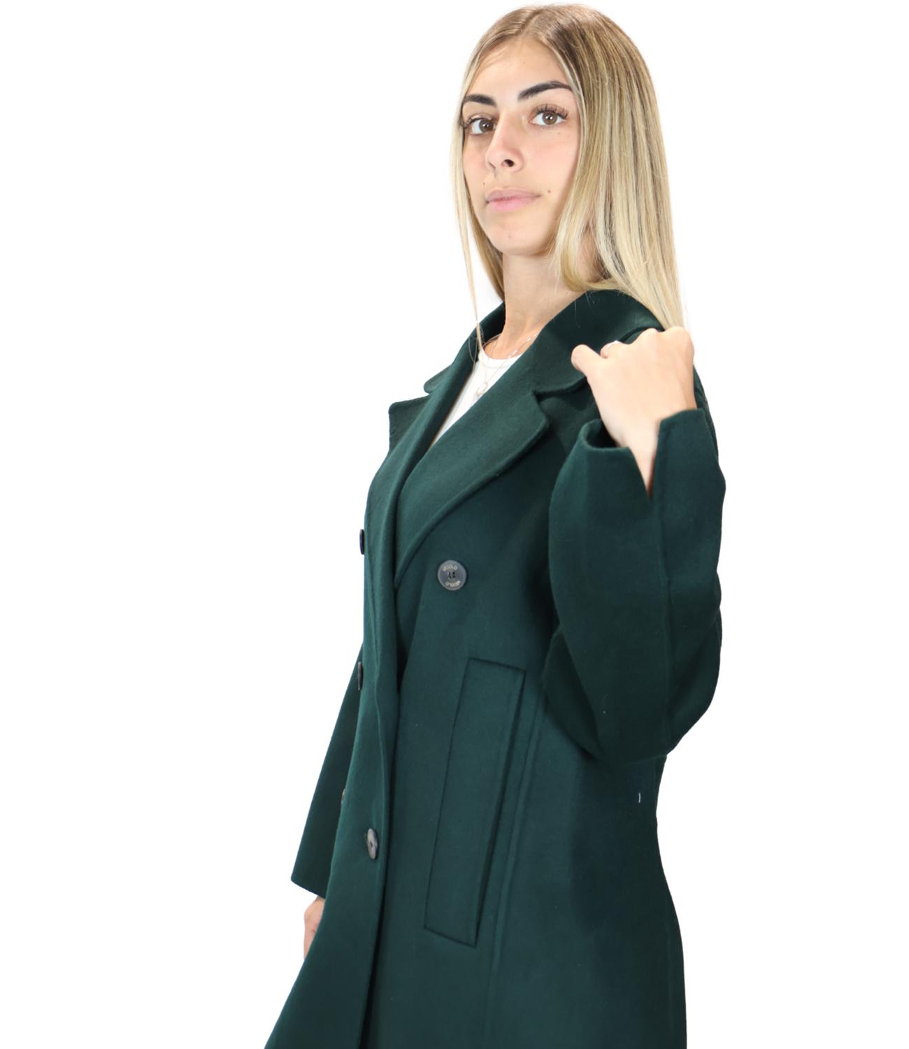 Vicolo Cappotto Doppiopetto Foresta Donna