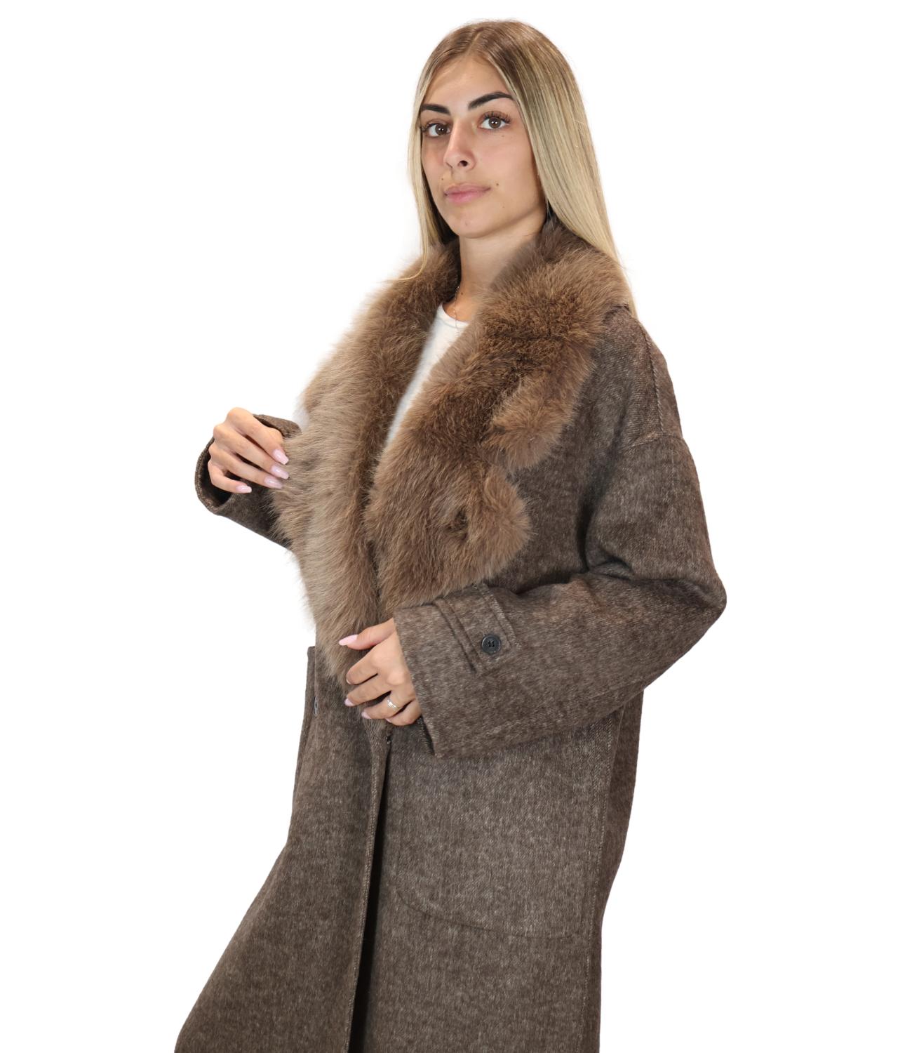 Vicolo Cappotto Fango Donna
