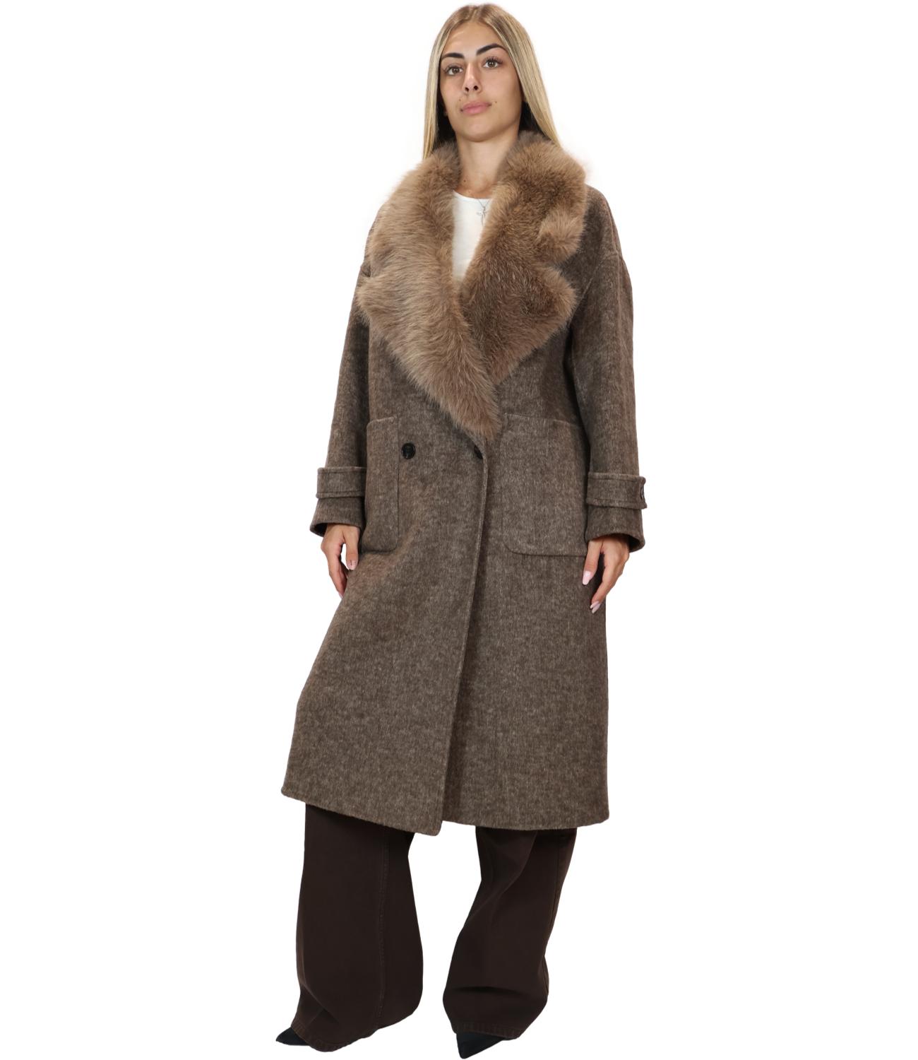 Vicolo Cappotto Fango Donna