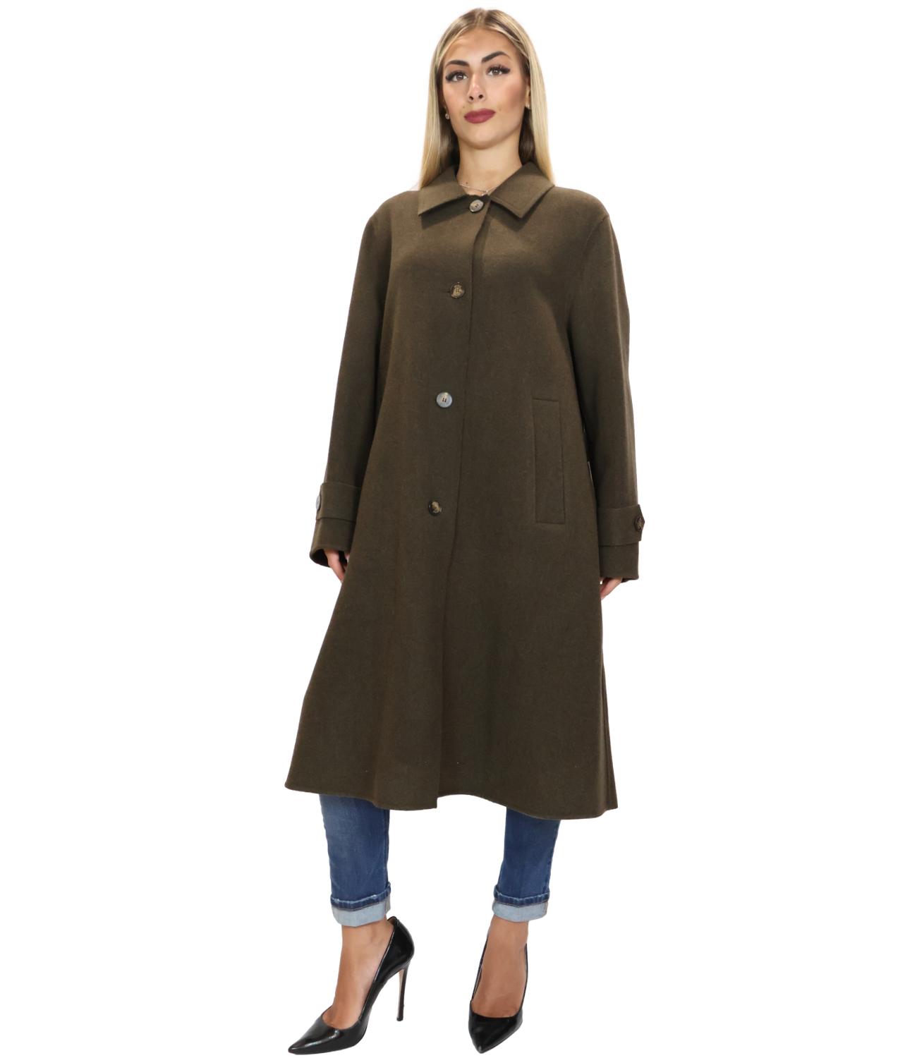 Vicolo Cappotto Verde Donna