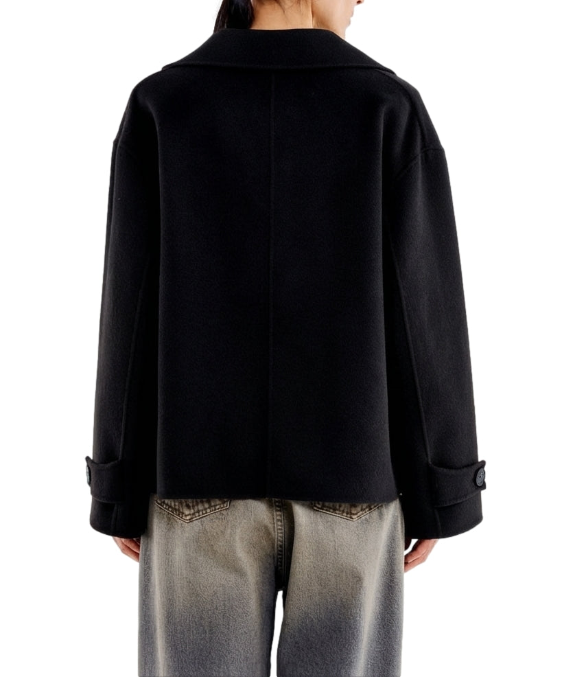 Vicolo Cappotto Nero Donna