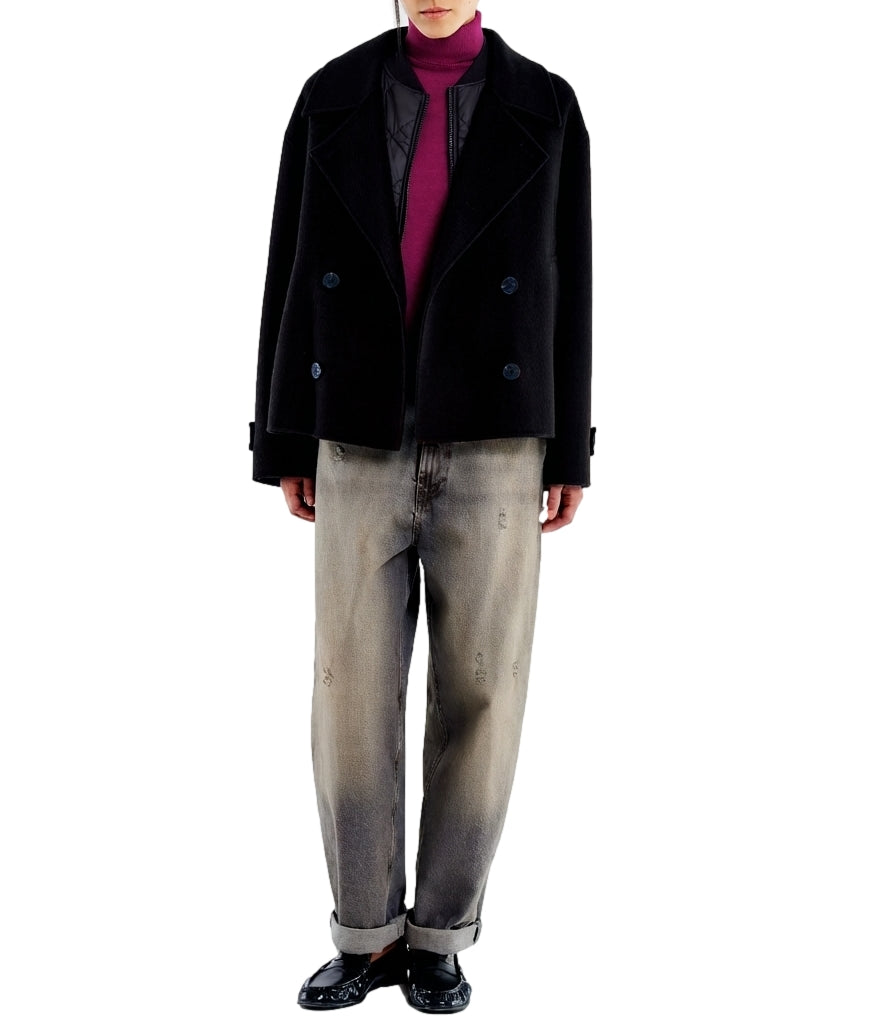 Vicolo Cappotto Nero Donna