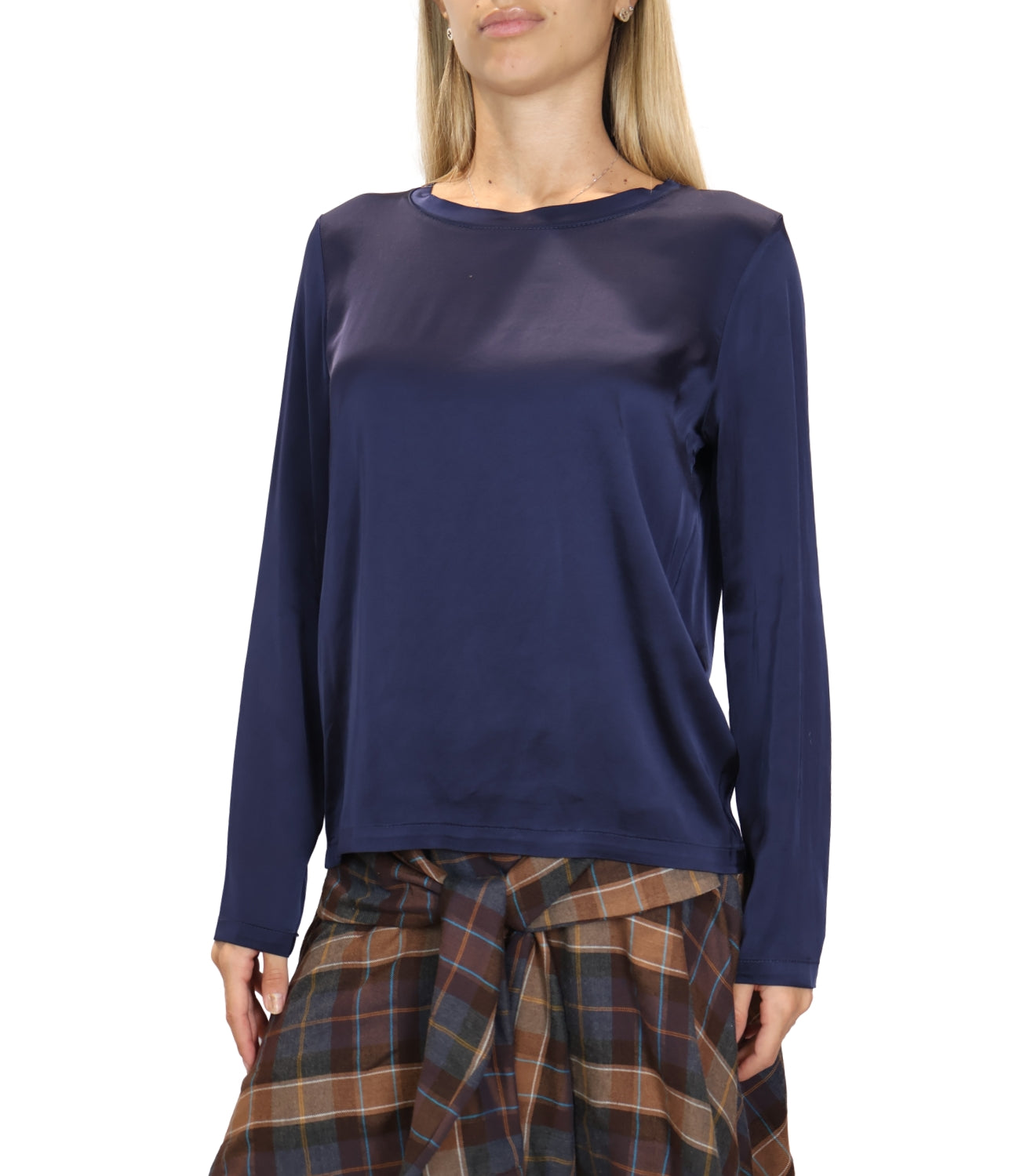 Vicolo T-shirt Satin Blu Donna