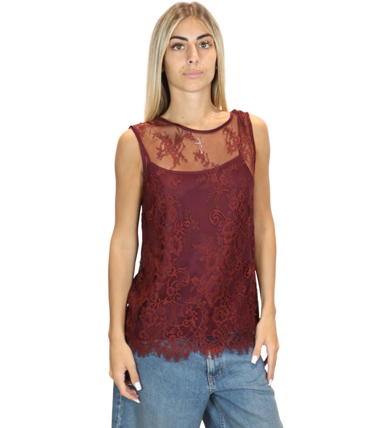Vicolo Canotta Pizzo Bordeaux Donna