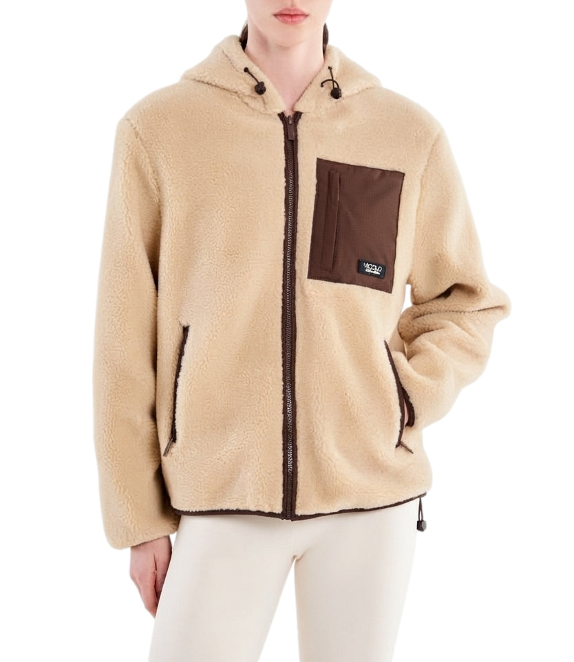 Vicolo Giacca Teddy Beige Donna