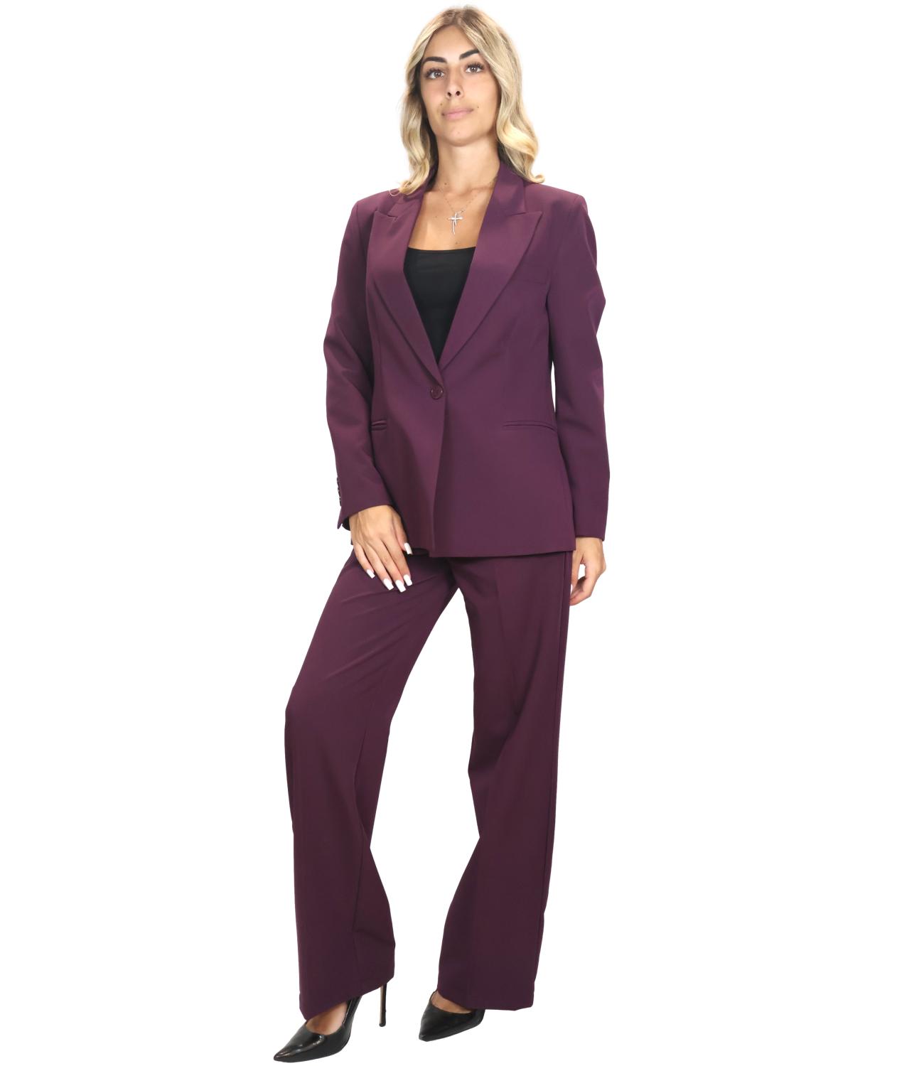 Vicolo Pantalone Bordeaux Donna
