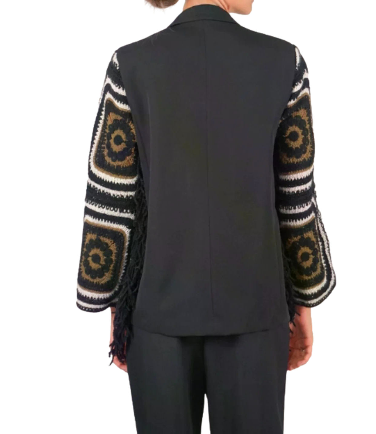 Vicolo Giacca Crochet Nero Donna