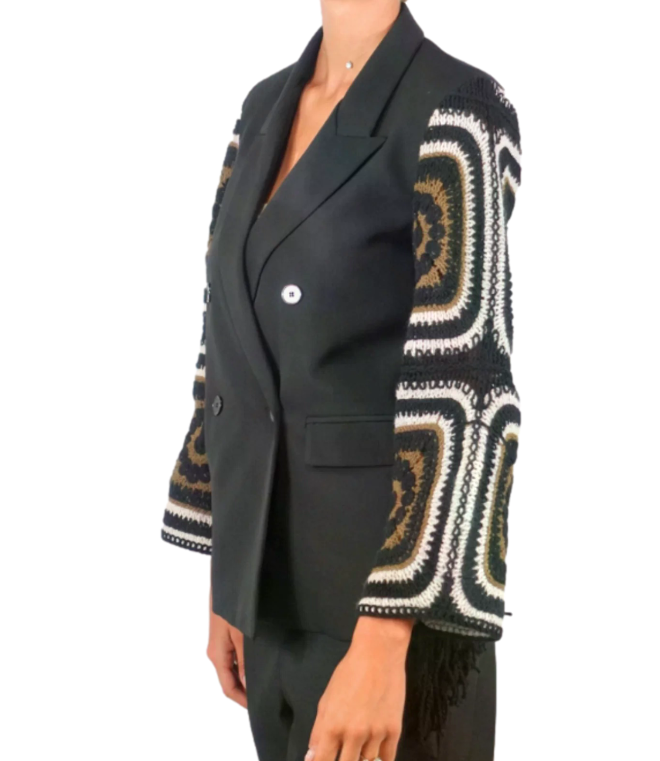 Vicolo Giacca Crochet Nero Donna
