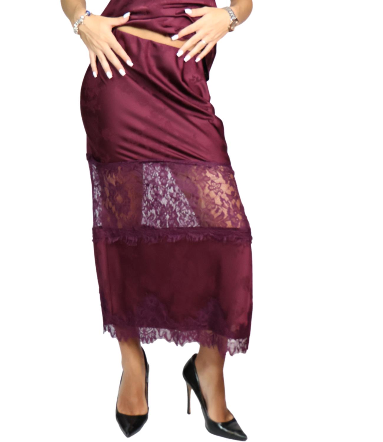 Vicolo Gonna Bordeaux Donna