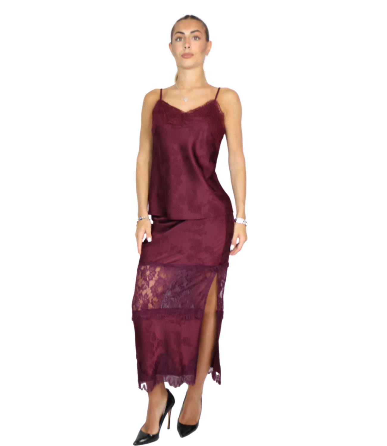 Vicolo Gonna Bordeaux Donna
