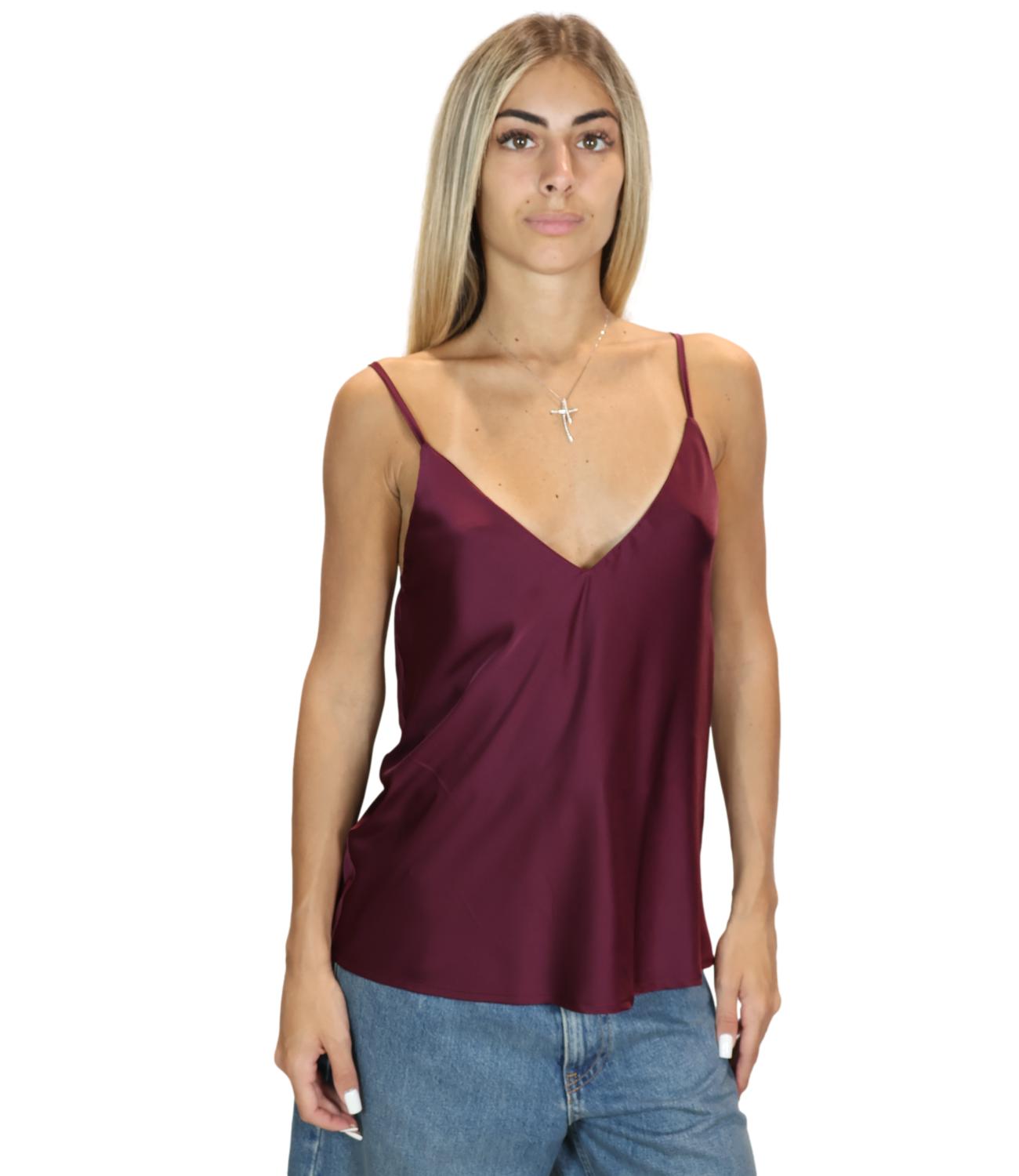 Vicolo Canotta Satin Bordeaux Donna