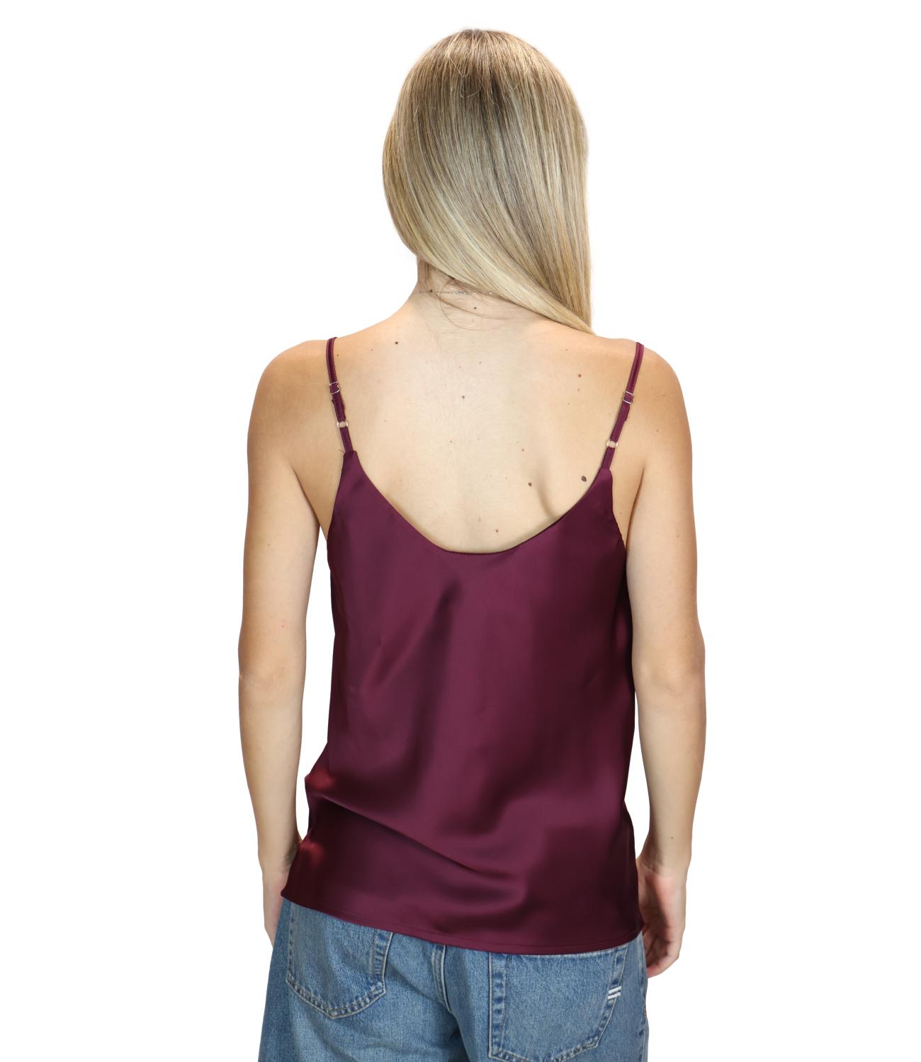Vicolo Canotta Satin Bordeaux Donna
