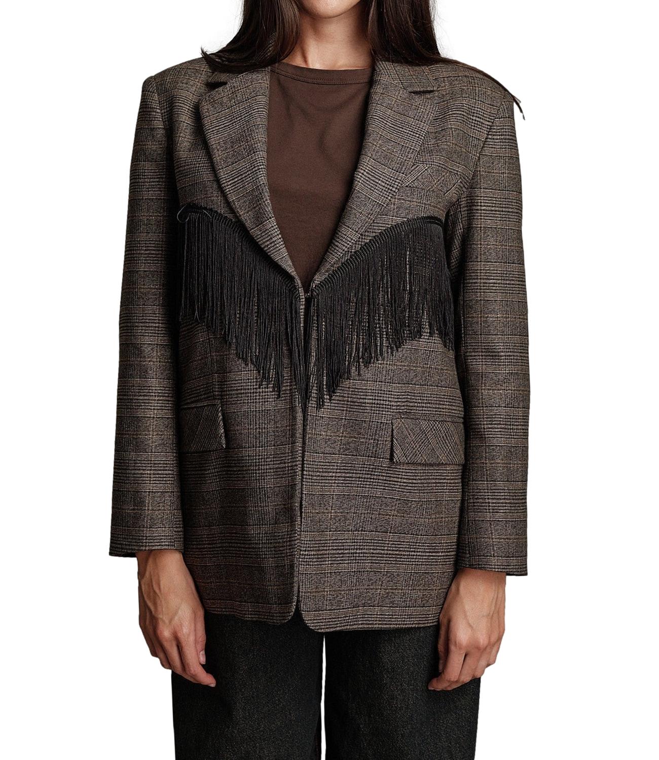 Vicolo Giacca Frange Antracite Donna