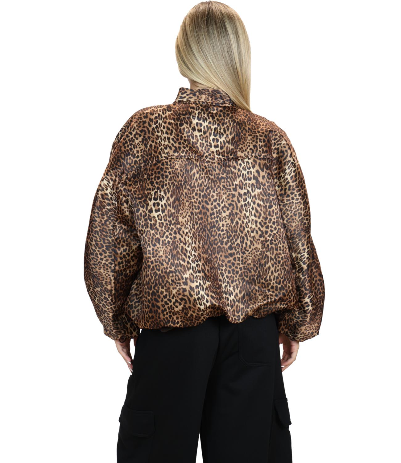 Vicolo Giacca Animalier Biscotto Donna
